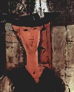 Amedeo Modigliani Dame mit Hut oil painting on canvas